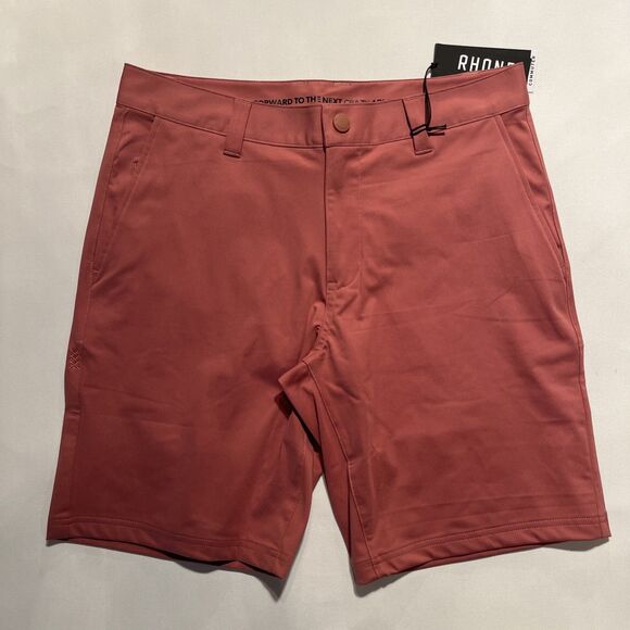 Men's Rhone Commuter Shorts Nantucket Red Flex-Knit Stretch 9" Inseam NWT - Picture 1 of 6
